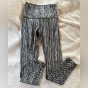 lululemon athletica Gray Patterned Leggings